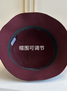 法式复古羊毛蝴蝶结圆顶渔夫帽