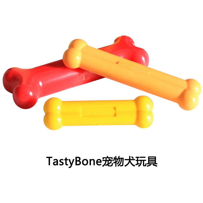 英国Tasty Bone宠物狗狗成犬幼犬耐咬磨牙洁齿骨骨头型尼龙玩具-图1