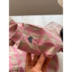 韩版时髦chic少女风粉色格子翻领长袖衬衫女宽松慵懒气质上衣春季