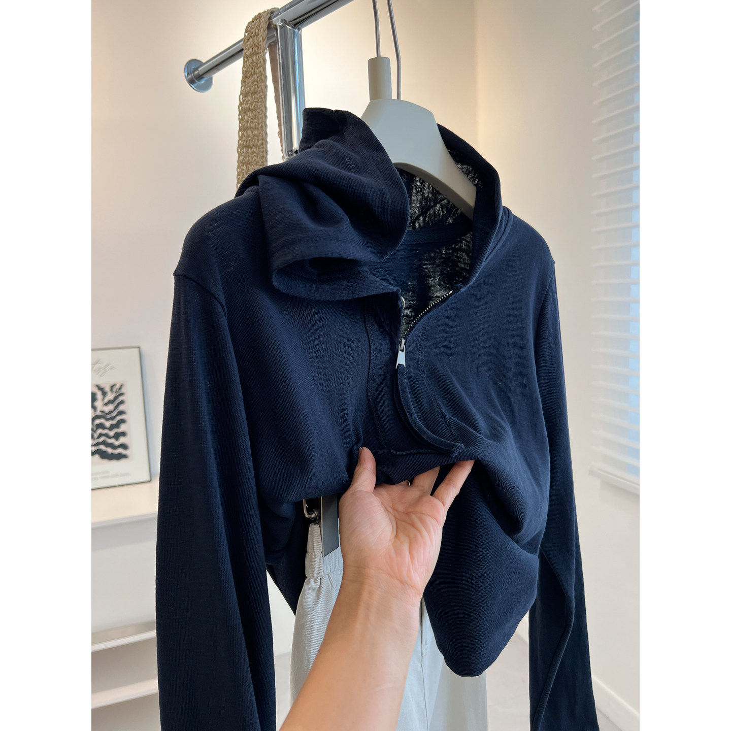 韩版小众时髦微透连帽套头卫衣女宽松慵懒薄款长袖帽衫t恤秋季潮,淘宝优惠券,粉丝福利购,淘宝优惠卷