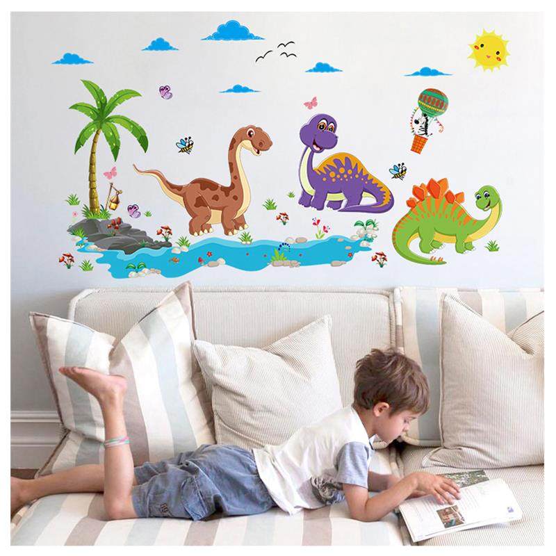 可爱恐龙墙贴画幼儿园午睡室儿童房医院装饰卧室床头温馨晚安贴画,淘宝优惠券,粉丝福利购,淘宝优惠卷