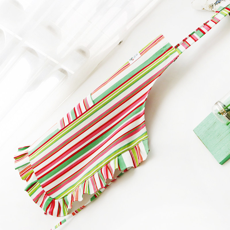 新款条纹围裙纯棉无袖挂脖可爱花边厨房家用工作服女日式时尚罩衣,淘宝优惠券,粉丝福利购,淘宝优惠卷