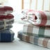 Chăn bông giặt kiểu Nhật Bản bao gồm cotton mùa xuân và mùa thu kẻ sọc đơn giản chăn đơn 1,5 m 1,8 m giường đôi - Quilt Covers chăn hơi Quilt Covers
