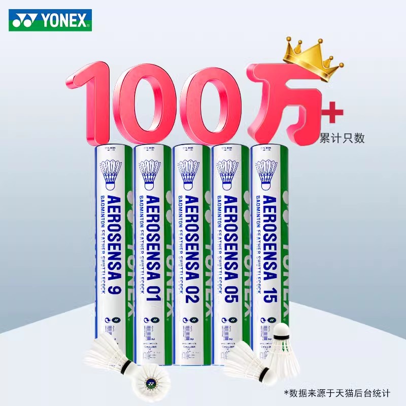 YONEX尤尼克斯AS05羽毛球耐打12只装yy训练球AS9鹅毛比赛AS03鸭毛 - 图0