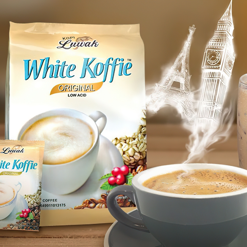 印尼进口麝香猫屎3合1速溶白咖啡Luwak White Koffie 20g*18小包 - 图2