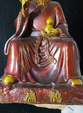 纯铜扁鹊坐像精工镇宅家居摆件