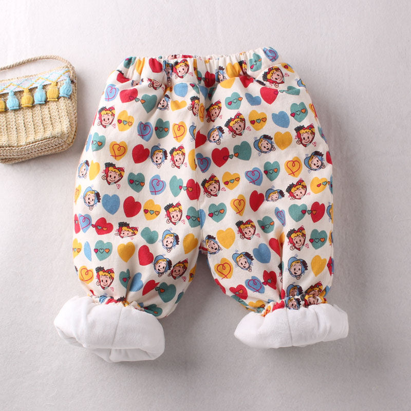 女宝宝碎花加绒裤子秋冬款婴儿可开裆灯笼裤加厚夹棉裤大屁屁男童,淘宝优惠券,粉丝福利购,淘宝优惠卷