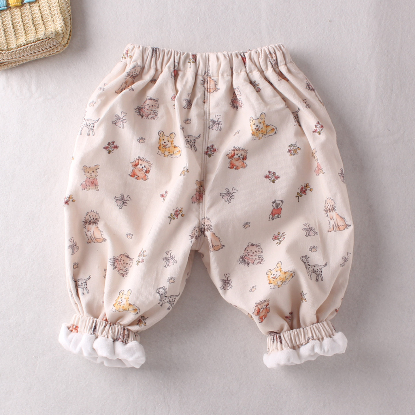 秋冬季儿童灯芯绒裤子双层加里布婴儿裤子加绒裤男女童碎花灯笼裤,淘宝优惠券,粉丝福利购,淘宝优惠卷