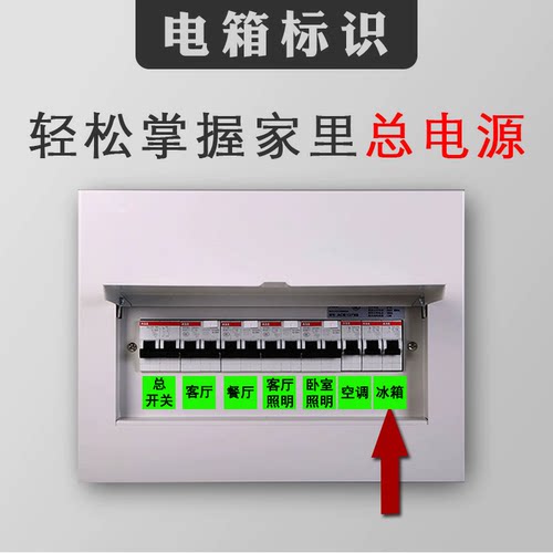 总电闸开关标识贴家用开关装饰标签高级夜光灯开关贴纸电表箱贴纸 - 图1