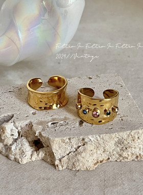 F.I / 日本日单 小众盐系宽面 人气模特日杂戒指