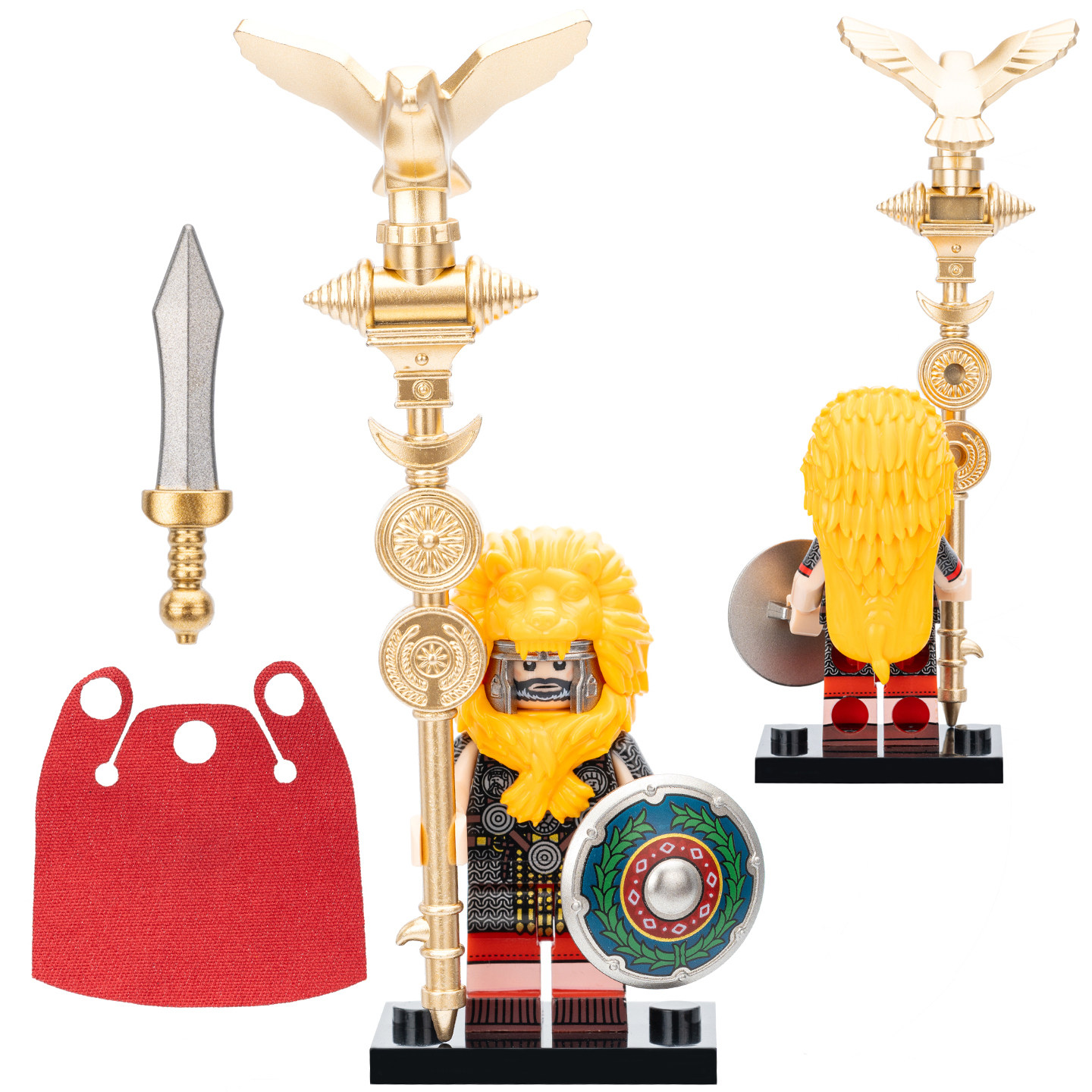 适用乐高中古罗马军团士兵战士旗手号手儿童拼装积木人仔玩具N826,淘宝优惠券,粉丝福利购,淘宝优惠卷