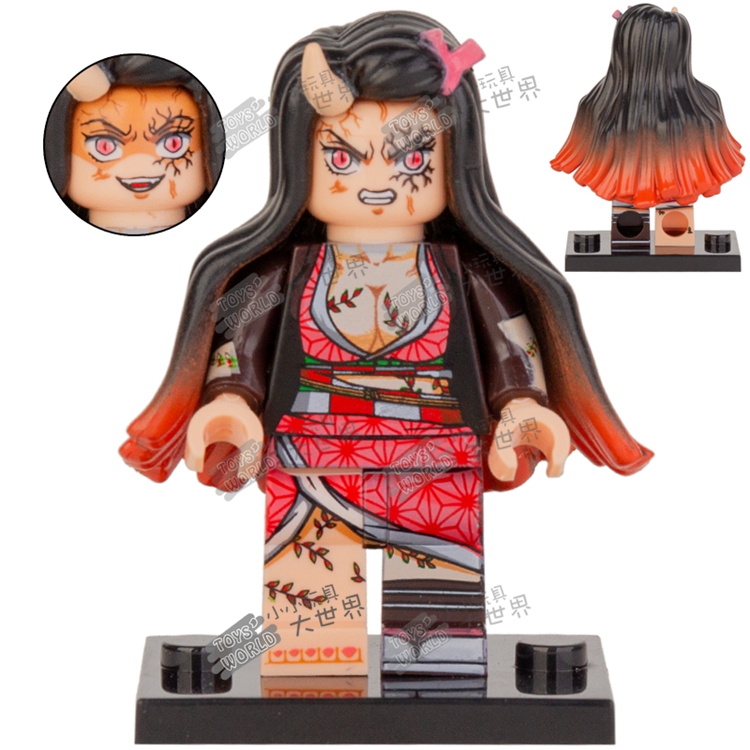 WM6138鬼灭之刃炭治郎弥豆子童磨堕姬第三方积木人仔玩具_虎窝淘
