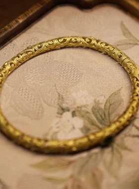 S925银镶嵌天然翡翠蛋面万事如意镂空锆石手镯 玉质细腻手镯礼物