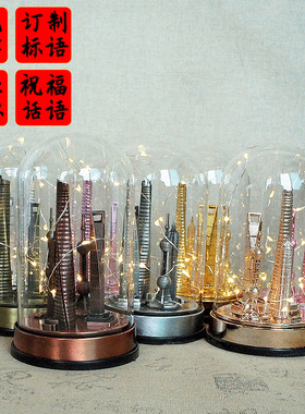批发上海地标建筑模型东方明珠景区旅游纪念品金属工艺品家居摆件