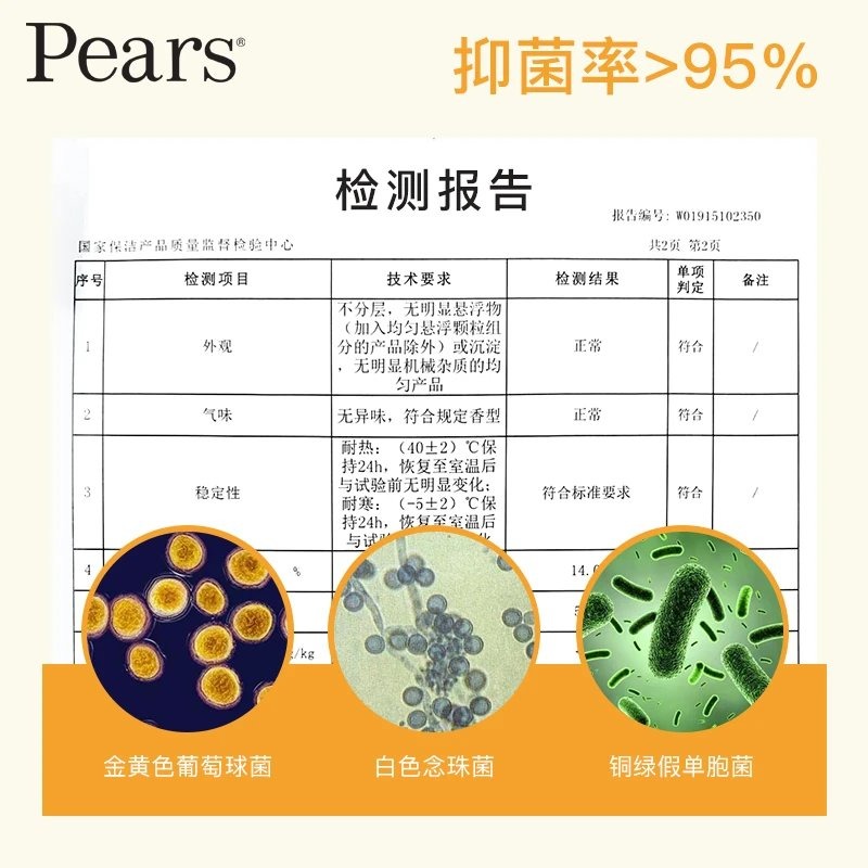 联合利华进口Pears梨牌琥珀橙抑菌保湿清洁抗菌家用洗手液250ml - 图1