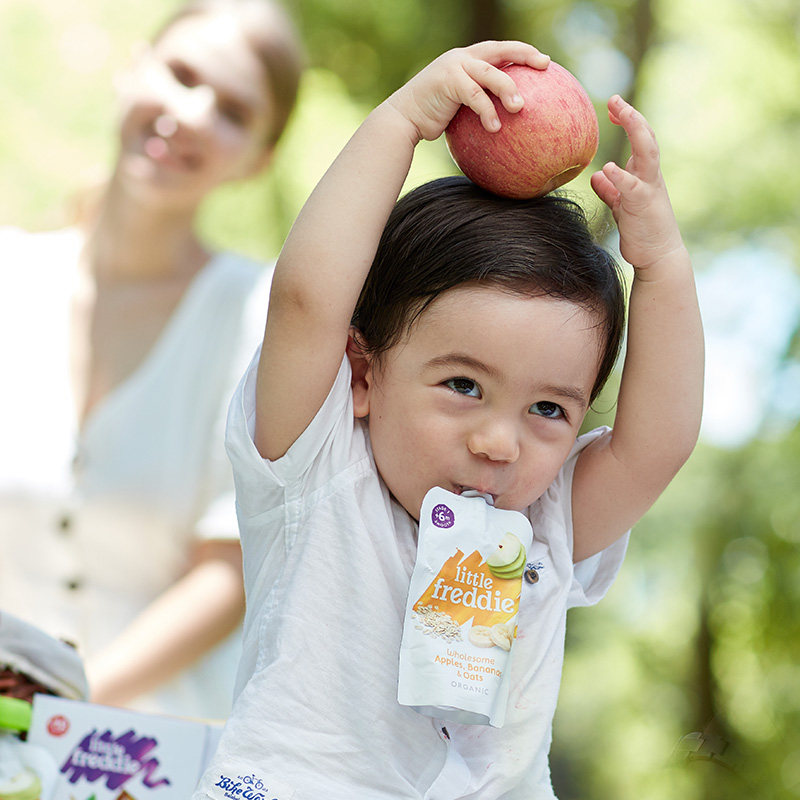 小皮欧洲原装进口燕麦香蕉苹果泥100g\/袋婴幼
