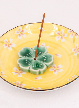 香聚堂日式手工粉色底座器皿陶瓷