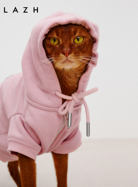 URLAZH有兰猫咪连帽拉链卫衣