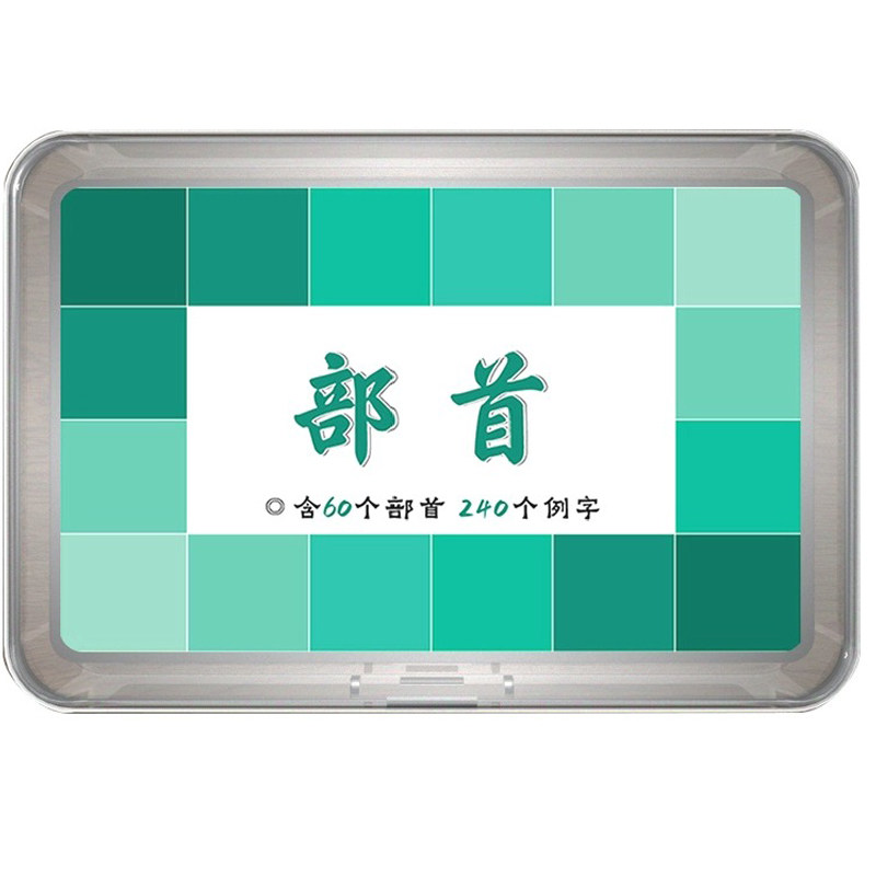 《新透明字卡》笔画+偏旁初学硬笔小学生规范字临写校对临摹卡