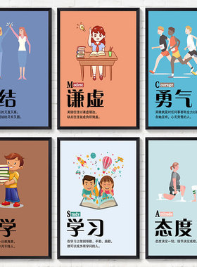 教育培训机构校园文化墙励志标语