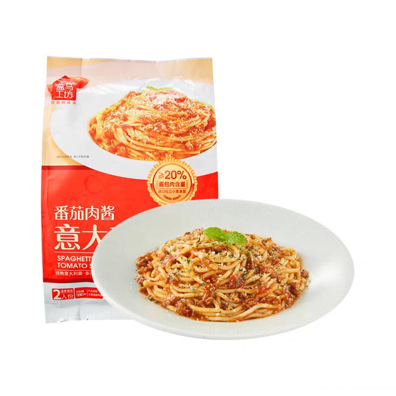 盒马工坊番茄肉酱意大利面520g韩国风味方便面微波早餐晚餐免煮