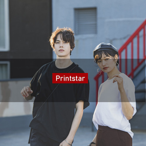 【品时达】重磅printstar短袖250克圆领t恤日本T恤定制纯棉打底衫 - 图2