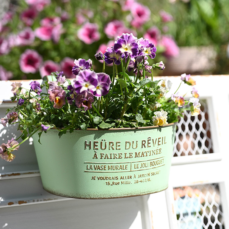 外贸出口ins铁艺复古字母铁皮壁挂花盆户外花园阳台庭院装饰摆件,淘宝优惠券,粉丝福利购,淘宝优惠卷