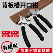 Pliers for opening of the back plate slot