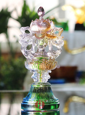 工艺琉璃烛台香炉佛堂密宗法器