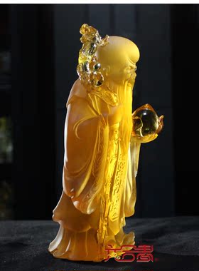 六合春琉璃南极仙翁生日祝寿礼品