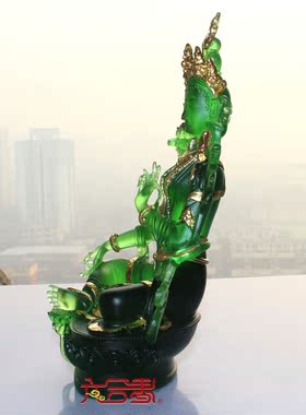 六合春琉璃密宗结缘绿度母佛像