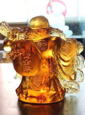 六合春琉璃镇宅风水招财弥勒佛