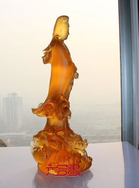 六合春琉璃如意乘龙观音结缘佛像