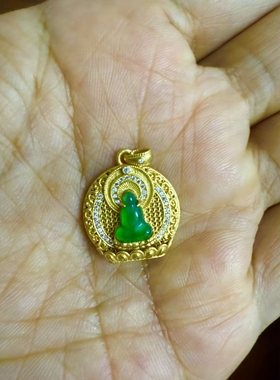 遇见你的幸运 | 银镶翡翠小吊坠 老客专拍