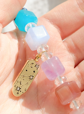 闹闹十二星座水晶魔方手链