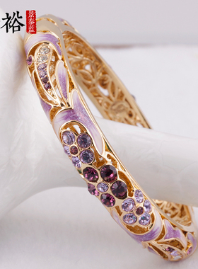 珍裕民族女景泰蓝送妈妈手镯礼品