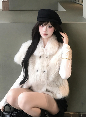 fever同款黑色英伦风小众贝雷帽子女秋冬显脸小羊毡帽毛呢画家帽
