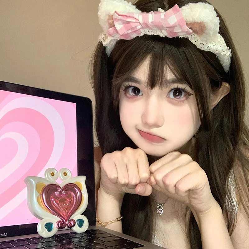 甜美少女蝴蝶结蕾丝洗脸发箍女款可爱猫耳头箍Lolita女仆头饰发饰 - 图3