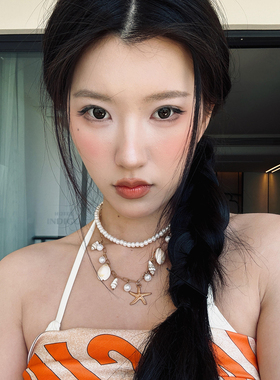度假风海边海星贝壳项链女款海岛三亚穿搭锁骨链2026新款颈链配饰