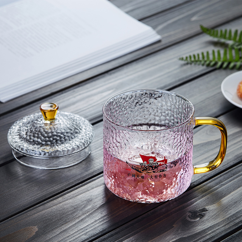 玻璃杯茶缸杯子创意大容量玻璃杯水杯女玻璃杯带把个性家用潮流 - 图0