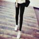 Spring and Autumn elastic leggings for women wearing thin trousers to make them look slim and high-waisted magic pants black student feet pencil pants