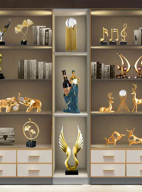 北欧轻奢玄关客厅电视酒柜家居饰品简约现代创意高档办公室装饰品