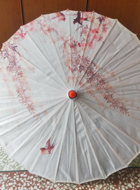油纸伞舞蹈演出男女古风伞花布
