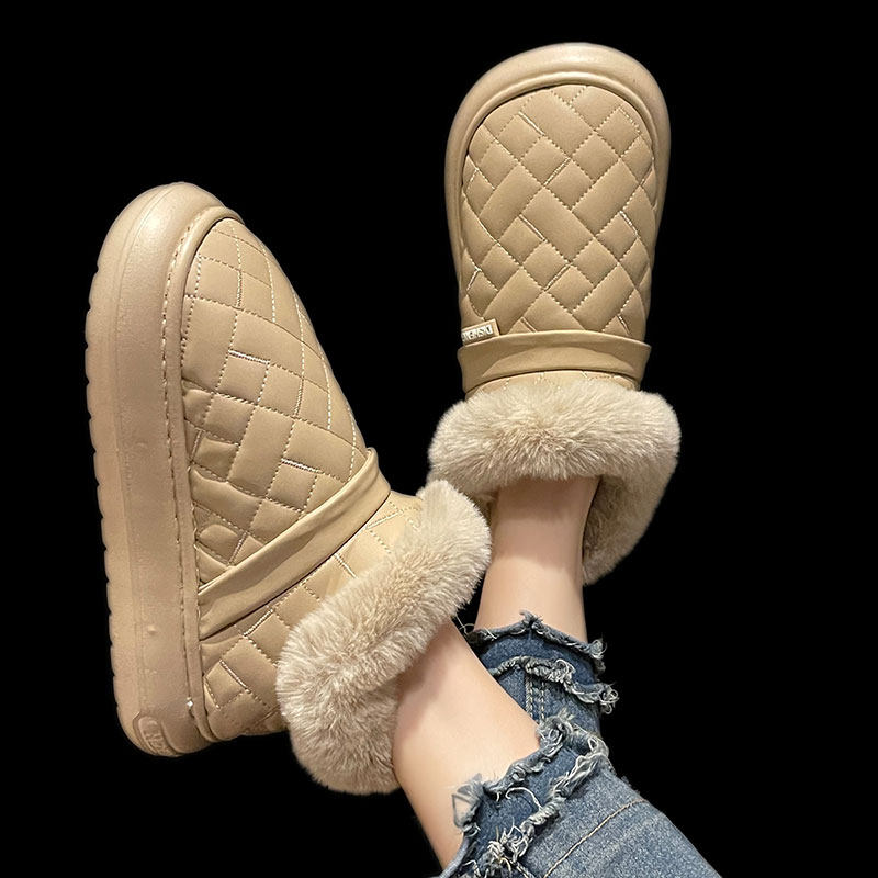 高帮毛口包跟棉拖鞋女冬季外穿时尚加厚毛绒室内家居防水保暖棉鞋,淘宝优惠券,粉丝福利购,淘宝优惠卷