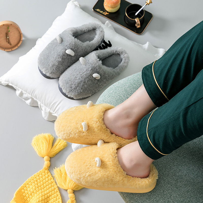 增高跟可爱毛毛绒拖鞋女外穿网红新款包头防滑厚底棉拖鞋女士冬季,淘宝优惠券,粉丝福利购,淘宝优惠卷