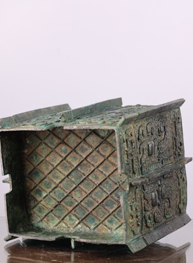 仿古青铜器商代后期亚启方彝装饰影视道具摆件仿古博物馆特色收藏