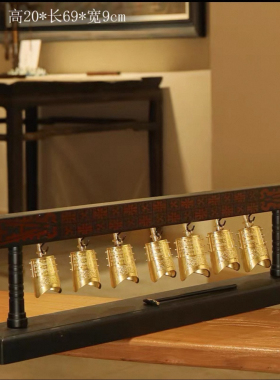 编钟乐器一套工艺品装饰摆台小型古风编钟摆件影视道具历史教具