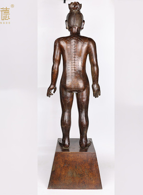 纯铜穴位人中医针灸铜人体男女模型经络药王中医馆展示摆件仿古