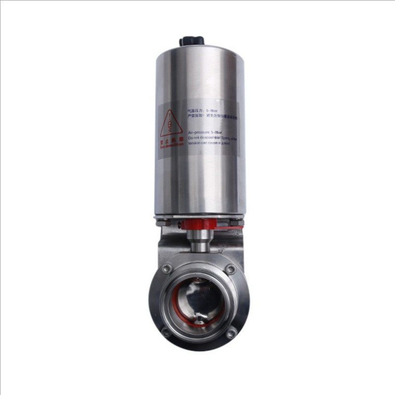 科南热卖不锈钢304 316L材质卡箍式蝶阀立式 卫生级气动快装碟阀,淘宝优惠券,粉丝福利购,淘宝优惠卷