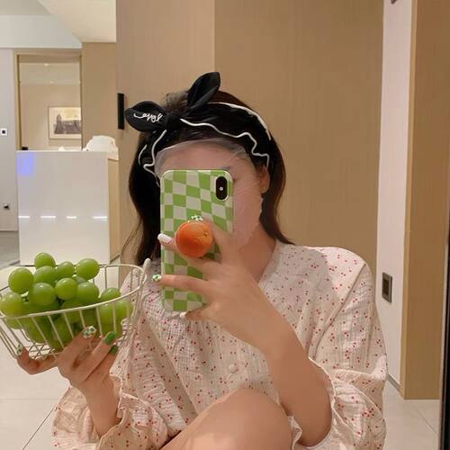甜美洗脸专用束发带女化妆敷面膜刺绣头箍蝴蝶结发带春夏防滑发箍 - 图2